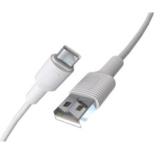 Coral USB A-C Hızlı Şarj Kablosu (Beyaz + Beyaz Uç) (150 Cm)