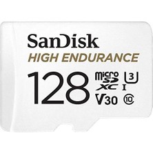 High Endurance Microsdxc Bellek Kartı 128 GB + Adaptör (Dash Camları ve Özel Güvenlik Kameraları Için, 100 Mb/s Okuma, Full Hd ve 4K Videolar Için V30)