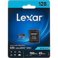 128GB 633X Microsdxc Uhs-I U3 100/45 Mb/sn Yüksek Performanslı Microsd Hafıza Kartı