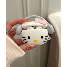 Iphone Pro/pro2 Nesil Uyumlu Koruyucu Bluetooth Kulaklık Kılıfı Hello Kitty Figürlü