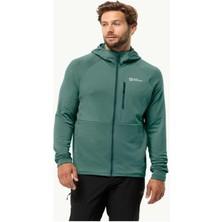Jack Wolfskin Kolbenberg Hooded Fz Yeşil Erkek Rüzgarlık