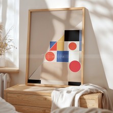 Tontilika Modern Grafik 3 Parçalı Ahşap Çerçeveli Tablo Seti - Çizgisel ve Geometrik TASARIM-21 x 30