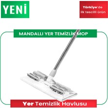 Viscomop Modüler Saplı Mandallı Mop Profesyonel Temizlik Seti - Beyaz Renk