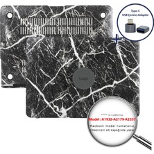 McStorey Macbook Air M1 Kılıf 13 inç A1932 A2179 A2337 ile Uyumlu F.Marble