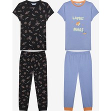 Penti Pamuklu Erkek Çocuk Bubble 2li Çok Renkli Pijama Takımı