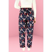Dreamy Soft Kadife Dokulu Desenli Süet Pijama Altı Pantolon