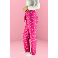 Dreamy Soft Kadife Dokulu Desenli Süet Pijama Altı Pantolon