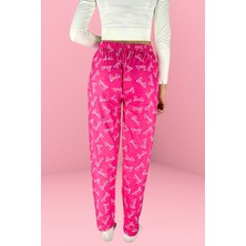 Dreamy Soft Kadife Dokulu Desenli Süet Pijama Altı Pantolon