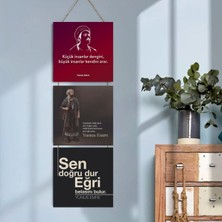 Durusoy Shop Center Ahşap Katlanabilir 3lü Tablo - TBL0057