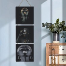 Ahşap Katlanabilir 3lü Tablo - TBL0126