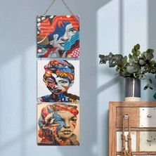 Durusoy Shop Center Ahşap Katlanabilir 3lü Tablo - TBL0127