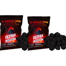 Tezyak Klasik Tek Kibritle Yanan Yeni Nesil Mangal Kömürü (2 Paket  x 2 kg )  4 kg