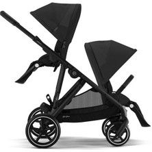 Cybex Gazelle S (Black Şasi) Ikiz Bebek Arabası (Moon Black)