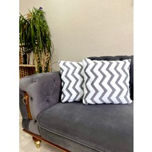 2'li Set Bohem Özel Tasarım Punch Panç Desen Dekoratif Kırlent Kılıfı  Aynı Renk 43 x 43  cm