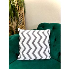 2'li Set Bohem Özel Tasarım Punch Panç Desen Dekoratif Kırlent Kılıfı  Aynı Renk 43 x 43  cm