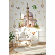 Msticker Ramazan-I Şerif Sticker Seti Cami ve Ramazan Figürleri Sticker, Çocuklar Için Ramazan Seti