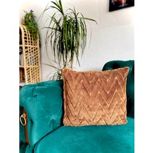 Bohem Özel Tasarım Punch Panç Desen Astarı Kalın Dekoratif Kırlent Kılıfı 43 x 43 cm