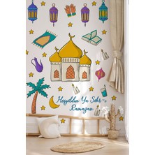 Msticker Hoşgeldin Ramazan Temalı Camili Sticker Seti Ramazan Figürleri Sticker, Çocuklar Için Ramazan Seti