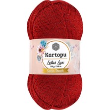 Kartopu 1 Adet Lotus Lux Bikini Büstiyer Bluz Simli Örgü Ipi K165 Kırmızı