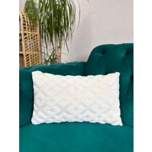 2'li Bohem Özel Tasarım Punch Panç Desen Astarı Kalın Dekoratif Kırlent Kılıfı 28 x 50  cm