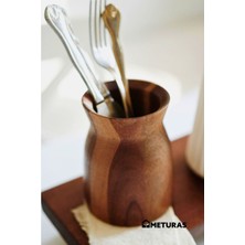 Meturas Akasya Ahşap Kaşıklık Organizer Kutu- Mutfak Düzenleyici, 10 x 12.7 cm
