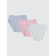 Civil Girls Kız Çocuk 3'lü Külot Set 2-10 Yaş Beyaz