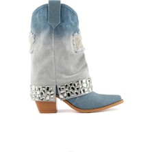 Guja 24K175-2 Mavi Kot Kadın Bot