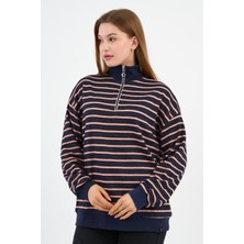 Dik Yaka Fermuarlı Sweatshırt (UNX00247WN)