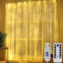 Sge Teknoloji  3x3 Metre 300 LED Kumandalı LED Perde Işığı Peri LED