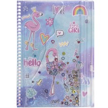 Vuki Flamingo Simli ve Sulu Kapaklı Kalem Kutulu A5 Defter