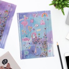 Vuki Flamingo Simli ve Sulu Kapaklı Kalem Kutulu A5 Defter