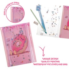 Vuki Fast Food Simli ve Sulu Kapaklı Kalem Kutulu A5 Defter