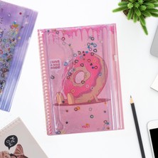 Vuki Fast Food Simli ve Sulu Kapaklı Kalem Kutulu A5 Defter