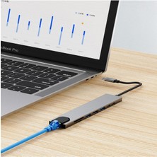 Macbook Pro Air Ipad Pro Air USB Type-C Hub Dönüştürücü Çoklayıcı USB Hdmi, Tf, Sd, Pd, Ethernet