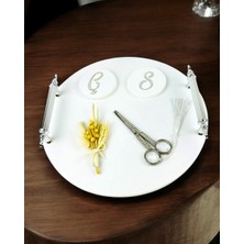 Adoration Polyester Gümüş Söz Nişan Tepsisi