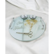 Radiant Gümüş Çiftcam Söz Tepsisi