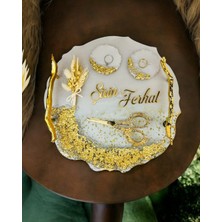 Wistful Gold Polyester Söz Tepsisi