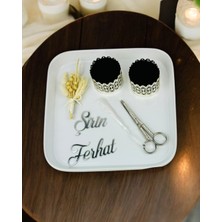 Bliss Gümüş Porselen Söz Nişan Tepsisi