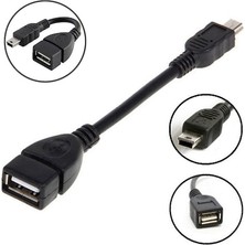 Navidata 5 Pin Mini USB Otg Kablo V3 5 Pin Otg USB Çevirici Kablo 2 Adet