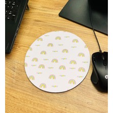 Giftmoda Happy Gökkuşağı Tasarımlı Oval Mouse Pad	