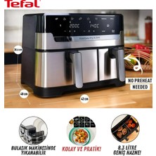 Tefal Aile Boyu Çift Hazneli 8 Otomatik Programlı Premium 8,3L Yağsız Fritöz, Ekstra Çıtır Teknolojisi, Onerous Mutfak Tartısı Hediye