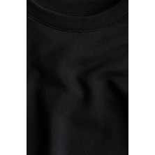 Erkek Paris Baskılı Bisiklet Yaka Sweatshirt