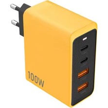 2 Type - C + 2 USB Giriş Şarj Adaptörü 100W   Hızlı Şarz Iphone Xiaomi Huawei Samsung Oppo Uyumlu