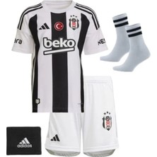 Yenteks .beşiktaş. Iç Saha Çubuklu  Çocuk Forma Takımı 4 Parça Çorap+Bileklik