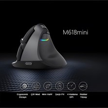 Delux M618 Mini Bluetooth 4.0+ 2.4g Ergonomik Şarjlı Sessiz Rgb Mouse