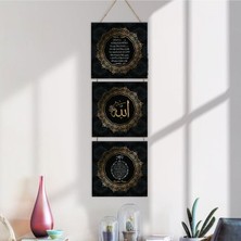 Durusoy Shop Center Ahşap Katlanabilir 3lü Tablo - TBL0014