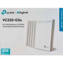 Tp-Link VC220-G3U 5ghz Ac 1200 Wirelles Dual Fiber-Vdsl2 Modem Sıfır Kapalı Kutu Modemdiir