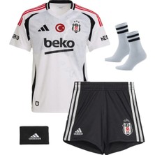Yenteks .beşiktaş. Kırmızı Şerit  Çocuk Forma Takımı 4 Parça Çorap+Bileklik