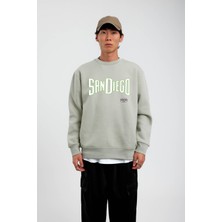Nomarc Mint Yeşili San Diego Yazılı Sweatshirt