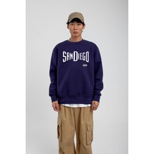 Nomarc Lacivert San Diego Yazılı Sweatshirt